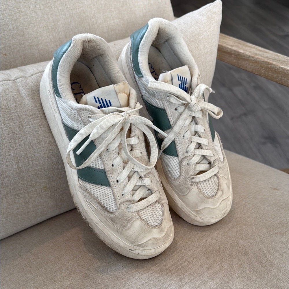 New Balance CT302 White and Green Sneakers